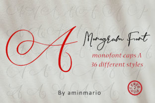 Monogram a Monofont Caps A: A Versatile Script Font for Editorial Design